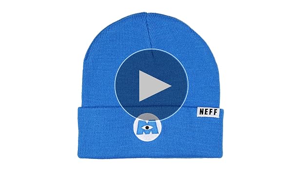 Neff Monsters Inc Embroidered Logo Fold Cuff Adult Beanie OSFM