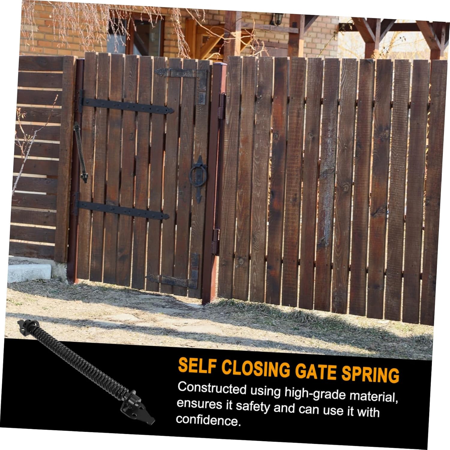 Outdoor Wooden Box Hinge Self Closing Gate Spring for Villa Courtyard Fence Gate Hinge Door Material