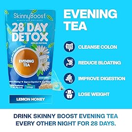Skinny Boost Evening Tea (2 Pack) 28 Tea Bags Total, Supports Detox and Cleanse, Reduce Bloating, All Natural, Vegan