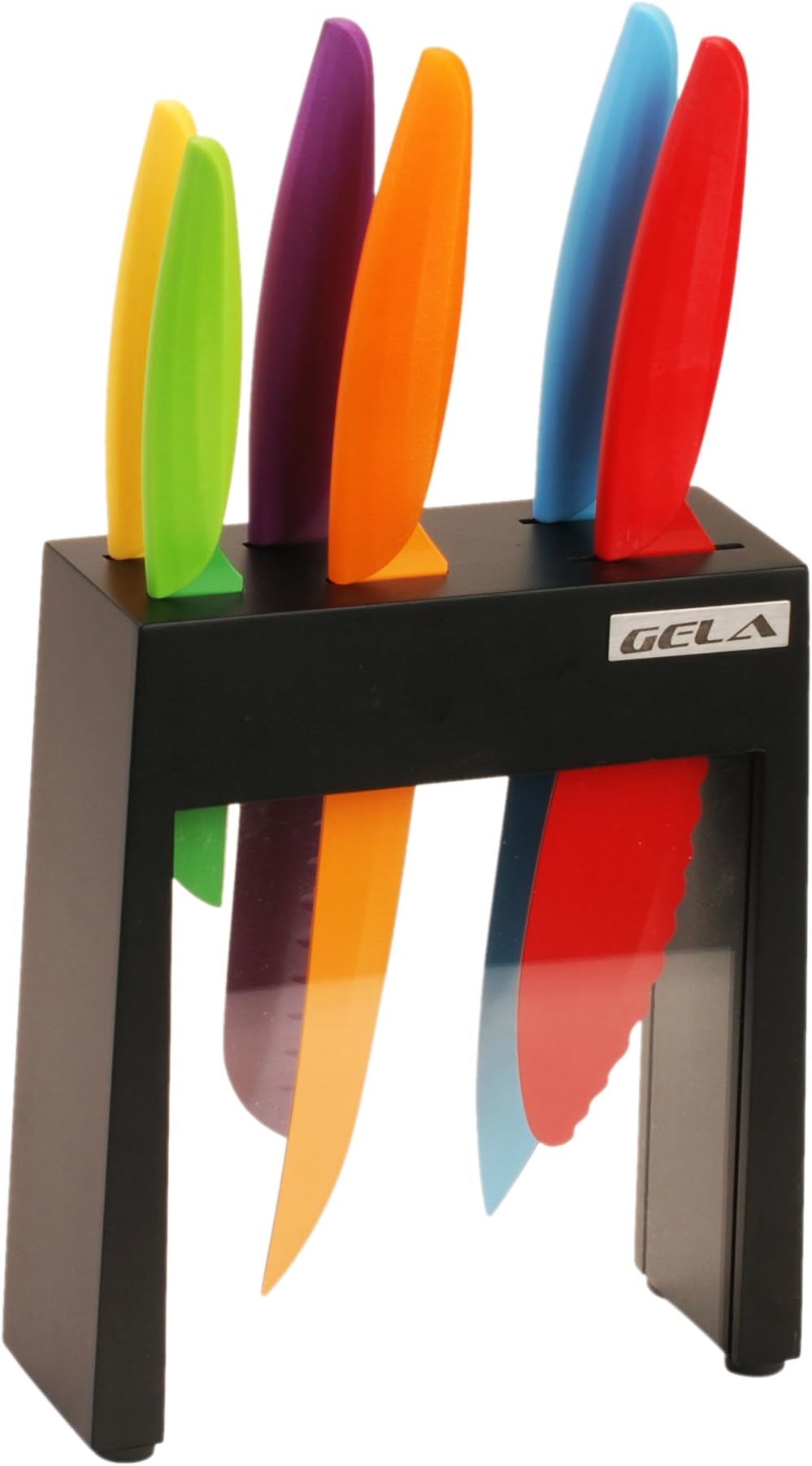 7 Piece Non-Stick Coated Knives Set Knifeblock Color: Black