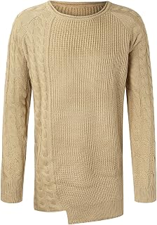 Christmas 2024 - Chaqueta térmica para hombre, para otoño e invierno, color liso, cárdigan de punto, color marrón