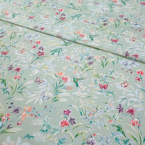 Miniatura 3 de URBONUR Juego de sábanas florales de jardín, 4 piezas, tamaño King, juego de sábanas refrescantes sedosas de algodón egipcio, resistente a las