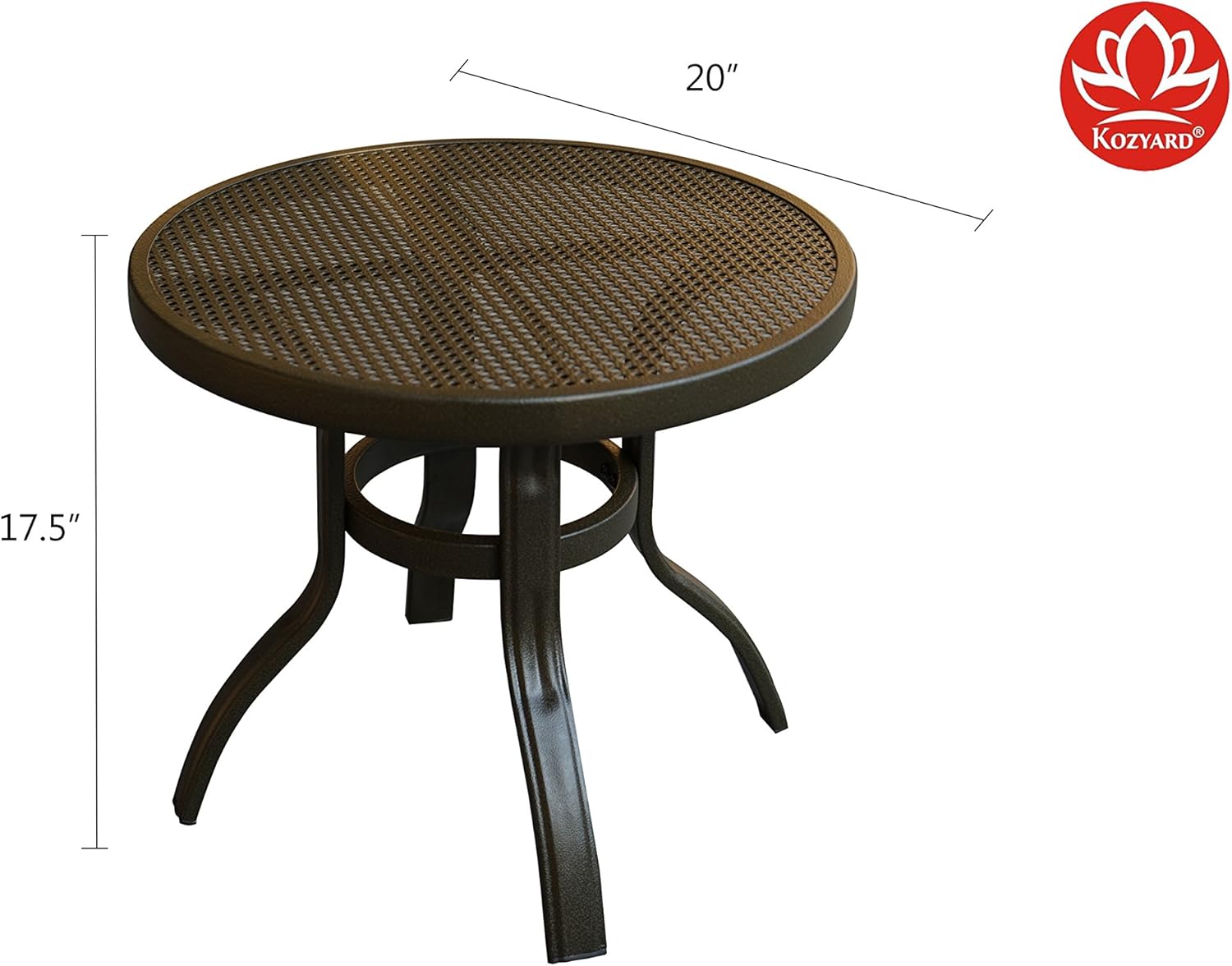 Kozyard Susan 3 PCs Patio Bistro Set Outdoor Furniture for Patio, Garden, and Yard with Cushioned Seats(Beige)