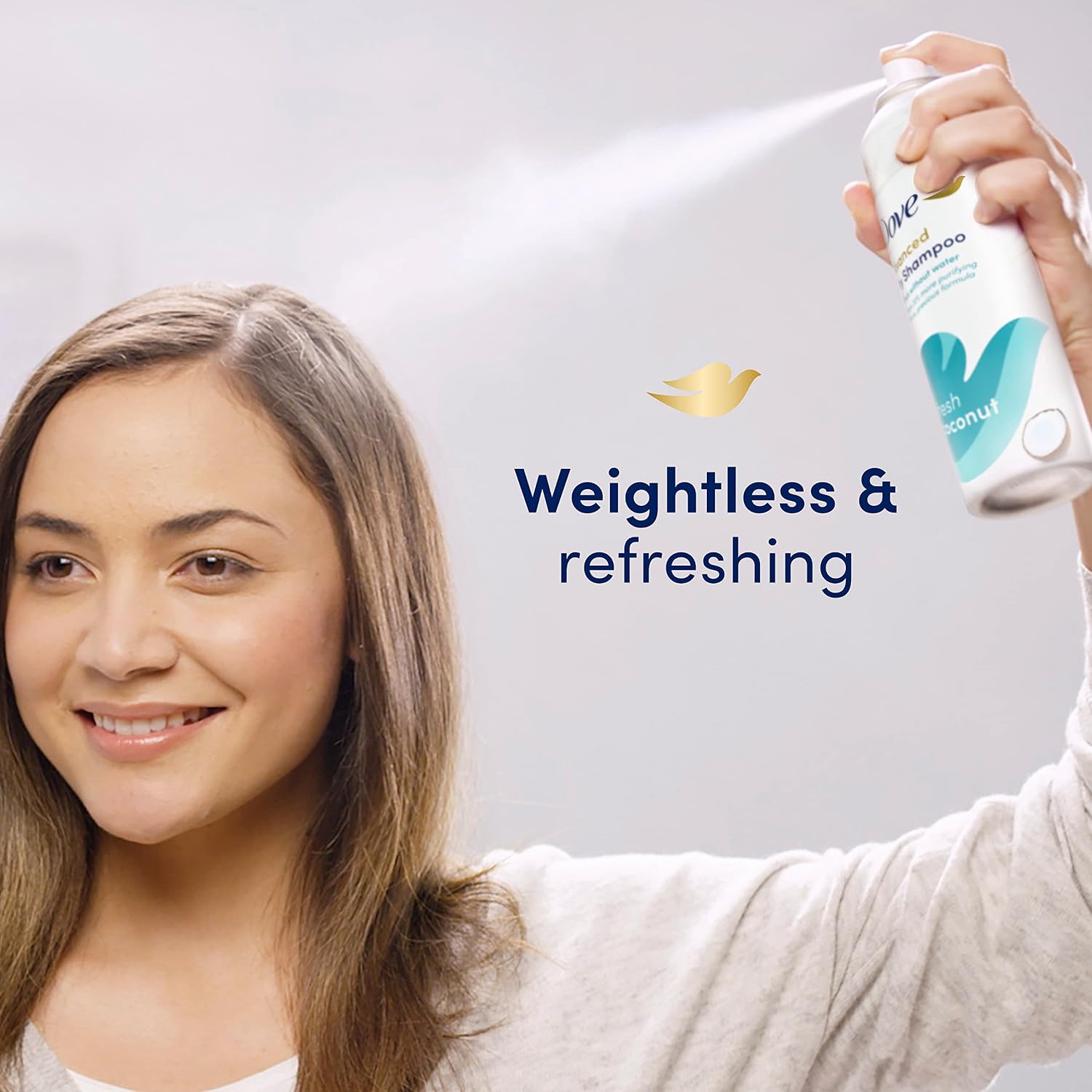 Dove Advanced Dry Shampoo Fresh Coconut Refresh Without Water Dry Shampoo Spray Absorbs Excess Oil Without Visible Residue 5 oz