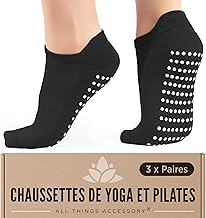 All Things Accessory 3 Pairs Yoga Socks Non Slip No Socks Fitness Dance Bar Anti Slip Socks Reinforced Toe Ankle Socks UK 4-8 EU 37-42