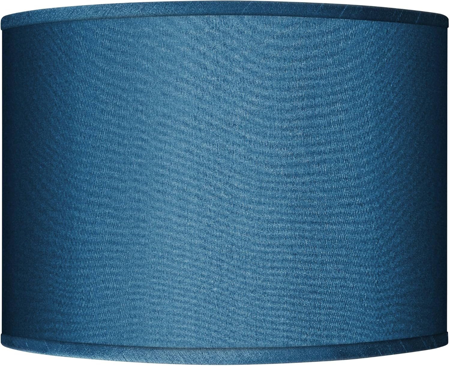 Hardback Drum Lamp Shade (Pre-Assembled) Blue Textured Faux Silk Large 15.5" Top x 15.5" Bottom x 11" High Spider with Replacement Harp and Finial Fitting - Possini Euro Design