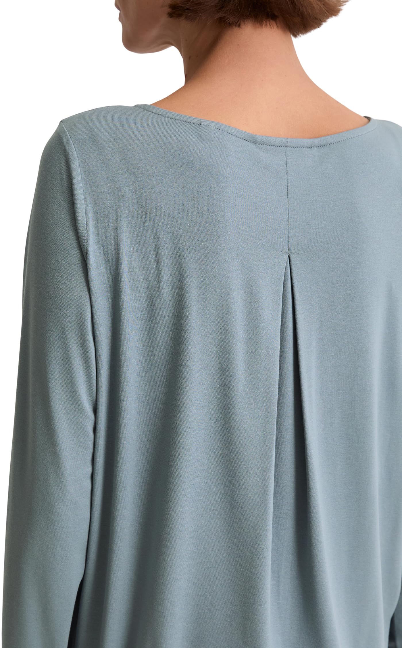 Marc OߴPolo Camiseta de Manga Larga de Tejido elástico Mujer con Cuello Barco