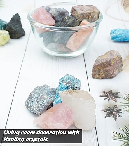 Miniatura 4 de Crocon Mezcla de 1 libra, piedra natural áspera, exótica, áspera, a granel, piedra natural cruda, pulido, minería, equilibrio de chakras, reiki,