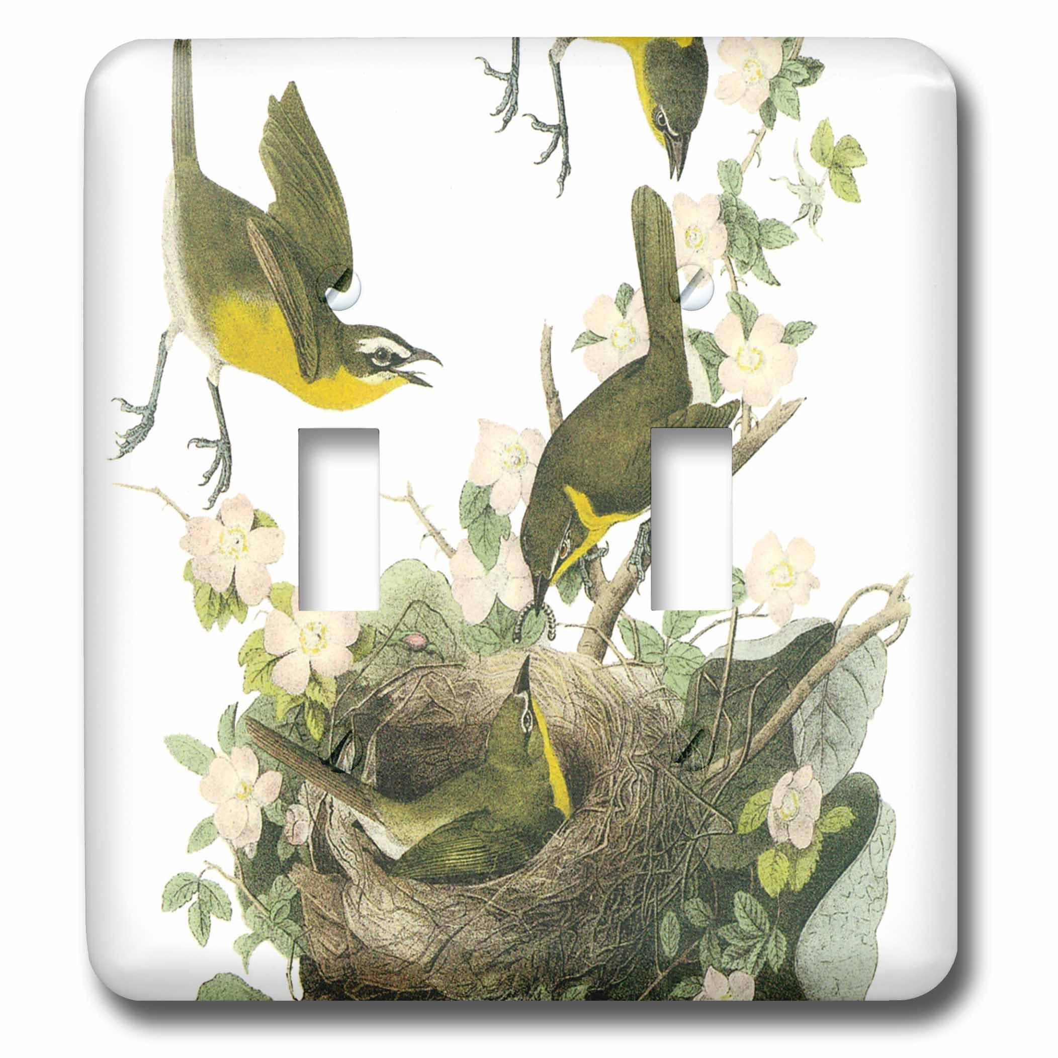 Double interrupteur à bascule décoratif oiseaux 3dRose lsp_151965_2