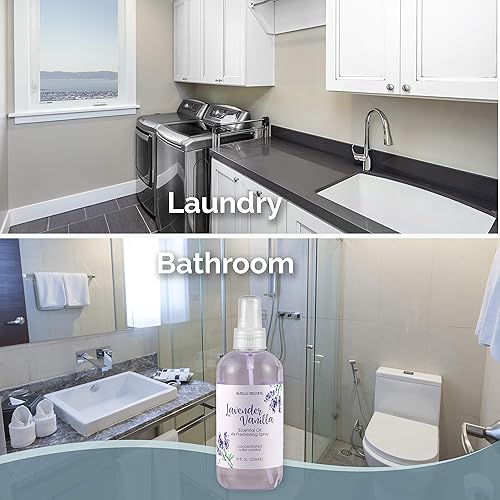 Miniatura 3 de SMELLS BEGONE Ambientador en aerosol de aceite esencial, eliminador de olores, aroma a vainilla de lavanda, paquete de 2, 8 onzas