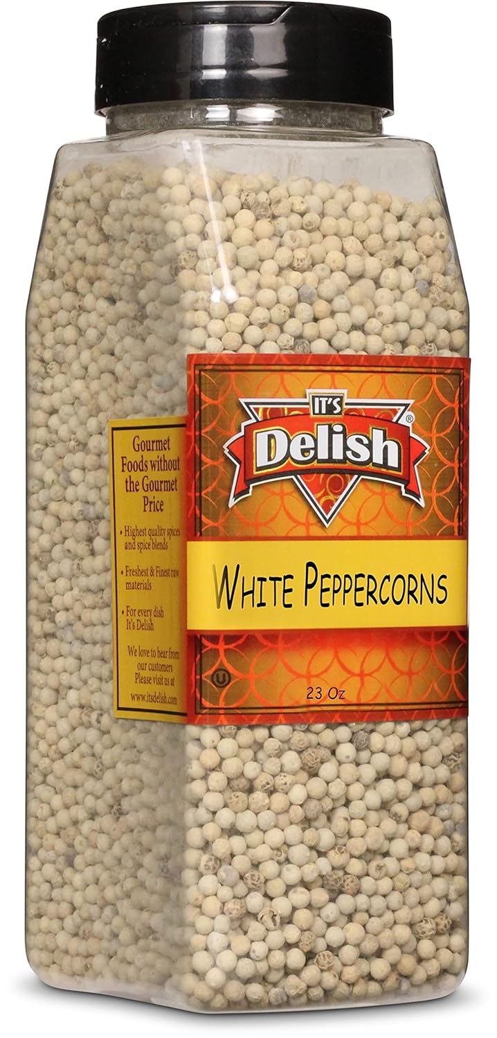 Premium Whole White Peppercorns by Its Delish (2 lbs)