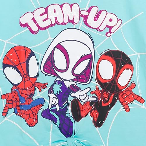 Miniatura 7 de Marvel Spidey and His Amazing Friends Spider-Man Miles Morales Ghost-Spider Girls - Paquete de 3 camisetas para niños pequeños