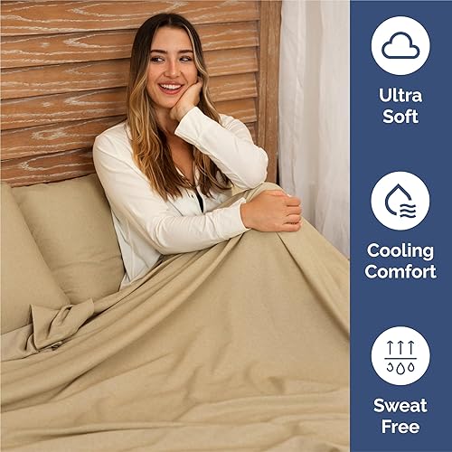 Vista 156 de Juego de sábanas Split King de 7 piezas, sábanas transpirables y refrescantes, sábanas de hotel, bolsillos profundos, ajuste fácil, suaves y sin