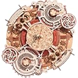 3D Wooden Puzzles for Adults, Models for Adults to Build Wooden Steampunk Clock Kit, DIY Mechanical Wall Quartz Aesthetic Room Decor Unique Gift