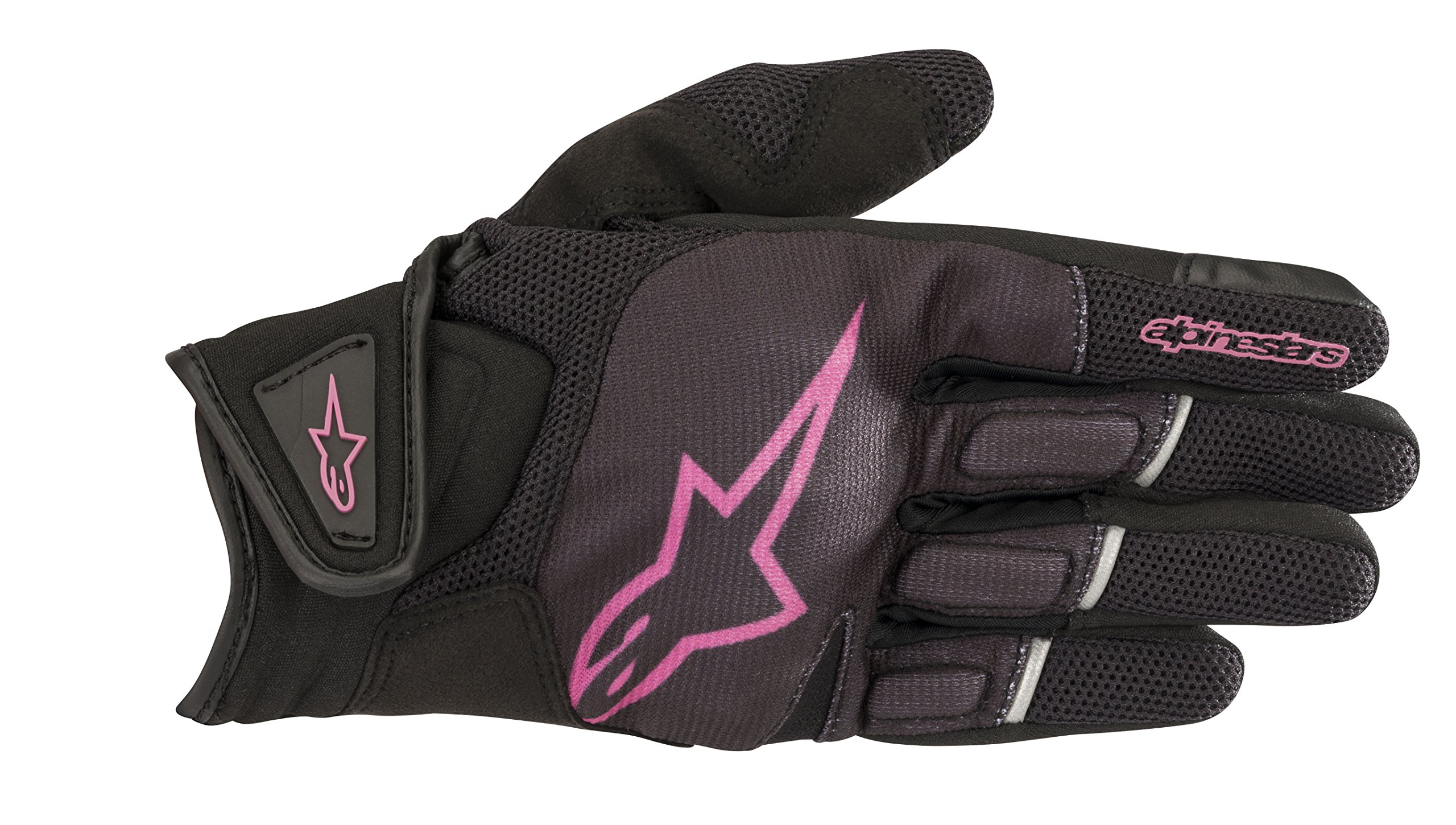 Alpinestars Stella Atom - Guantes para moto, color negro y fucsia