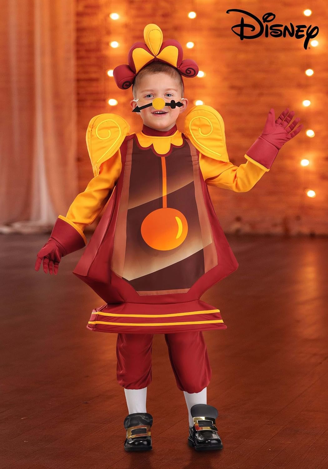 Toddler Disney Beauty and the Beast Cogsworth Costume with Accessories | Halloween, Theater or Play Pretend Outfit