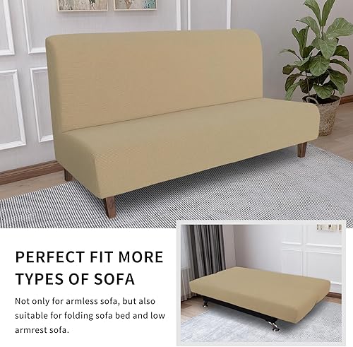 Vista 73 de Easy-Going Funda 100% impermeable para futón, con impermeabilidad doble para futón, funda de sofá jacquard elástica, protector de muebles a prueba