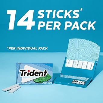 Trident Mint Bliss Sugar Free Chewing Gum with Xylitol 14 Sticks 39 g