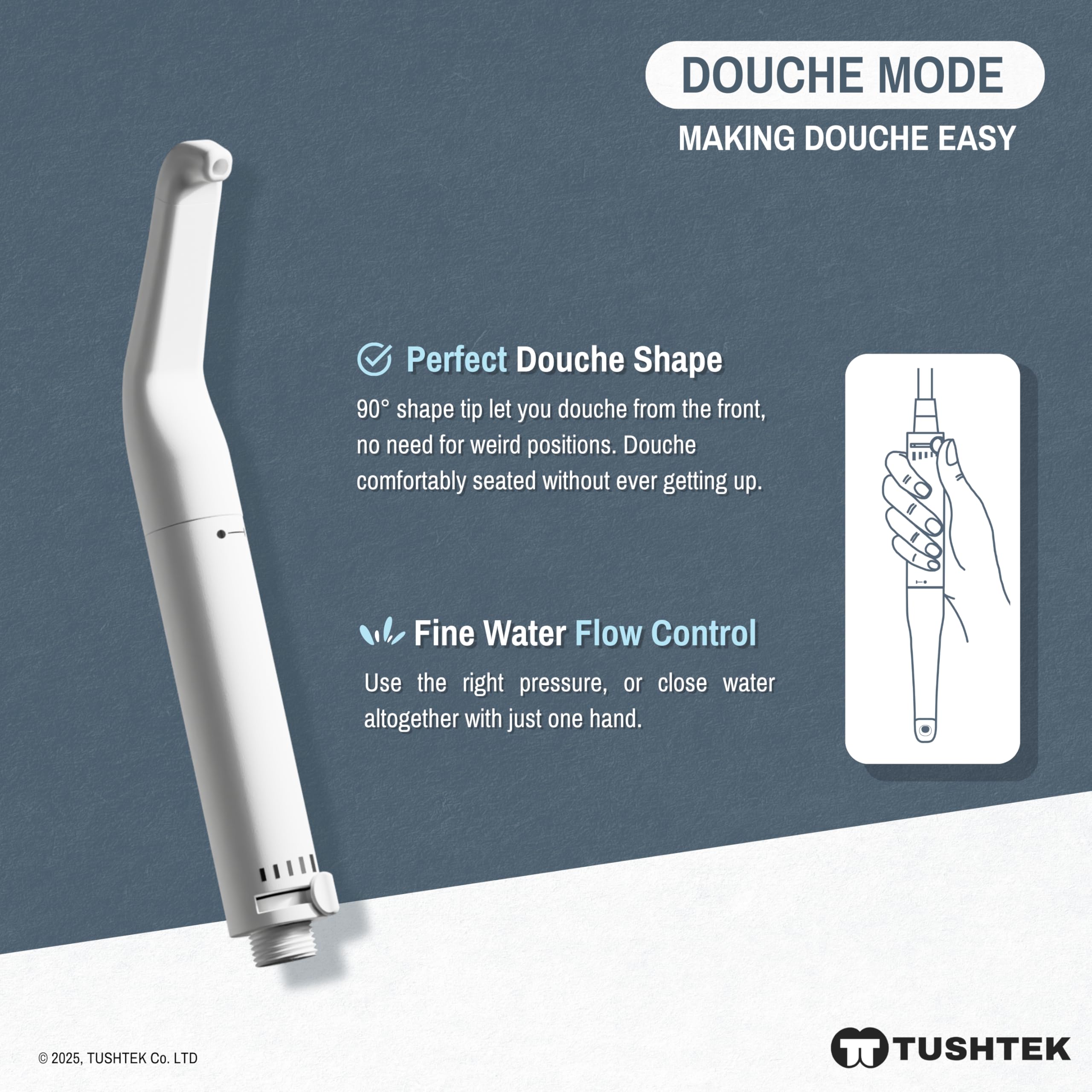DOT-Home Filtered Shower Head - Quick-Change Handheld Bidet with Activated Carbon Filter for Gentle Intimate Hygiene