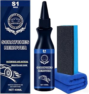 Scratch Remover for Vehicles, 2026 New Upgraded Car Scratch Removal Wax Kit, Universal Car Paint Scratch Repair with Wipe and Sponge for Deep Scratches, Easy to Use Polishing Compound for Car (Blue)