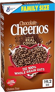 Chocolate Cheerios, Heart Healthy Gluten Free Breakfast Cereal, Made with Whole Grain Oats, Family Size, 19.2 oz