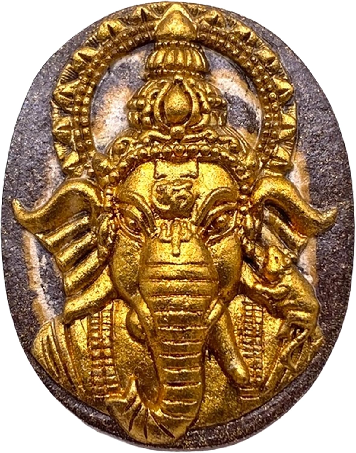Lord Ganesha Pendant Thai Ganesha Amulet Pink Herbal Powder LP Maha Sila 2024 Lucky Success Pendant from Kalasin Thailand LP Maha Sila Ganesha Amulet