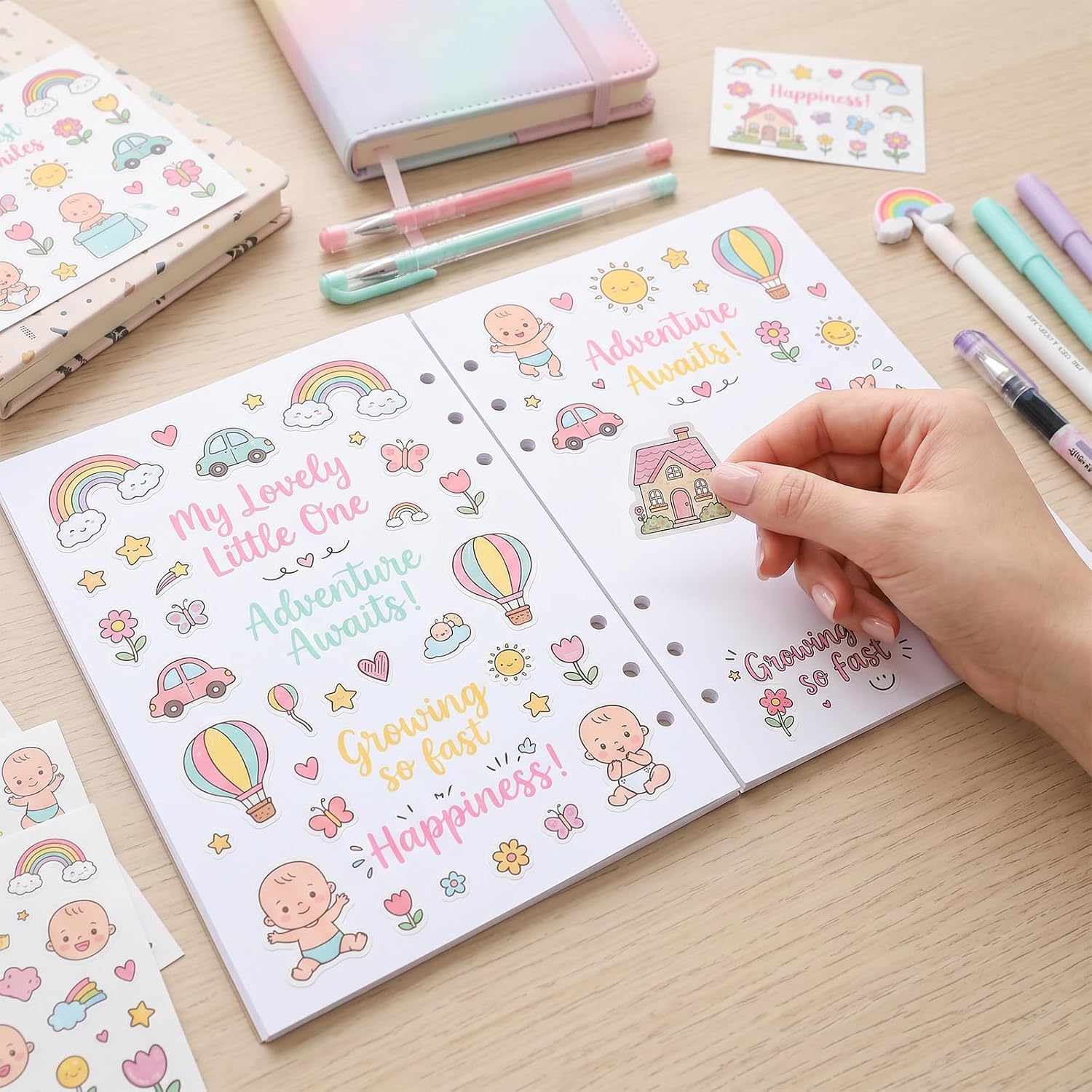 40 Sheets Release Paper, Reusable Sticker Paper Blank Release Papers | Binder Refills for Collecting Sticker Binder Insert Sheet for A5 6 Ring Stickers Organizer Binders Album Storage Book