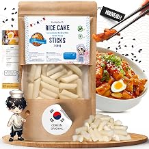 asiafoodland - Natural rice cake - rice sticks - rice cake - rice noodles - for example Tteok-bokki/Topokki, 1 pack (1 x 400g)