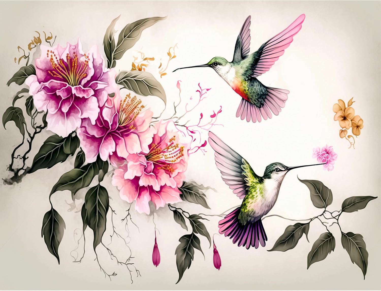 Hummingbirds Rice Papers, 8 x 10.5 inch – Decoupage Paper Design for Furniture, Mixed Media, Cards & Crafts, Decoupage by CRAFT KREATIVELY