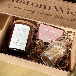 Leo Custom Zodiac Candle – Personalised Star Sign Scented Candle | Astrology Gift | Luxury Horoscope Candle by Custom Wicks™