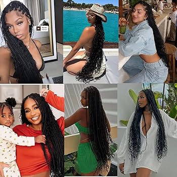 Amazon.com : LYCSOU Box Braids Crochet Hair for Black Women 24