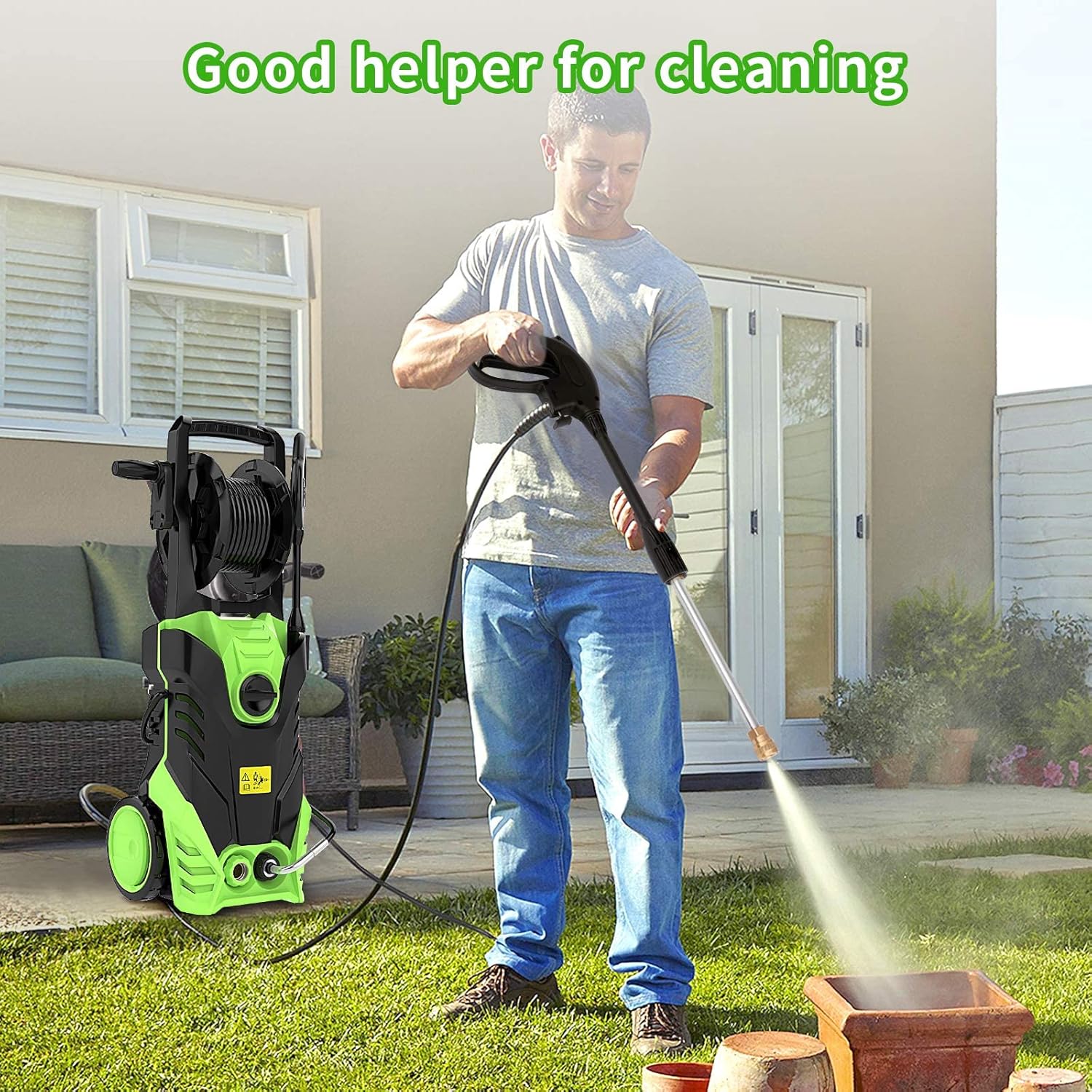 Homdox Electric Pressure Washer with accessories