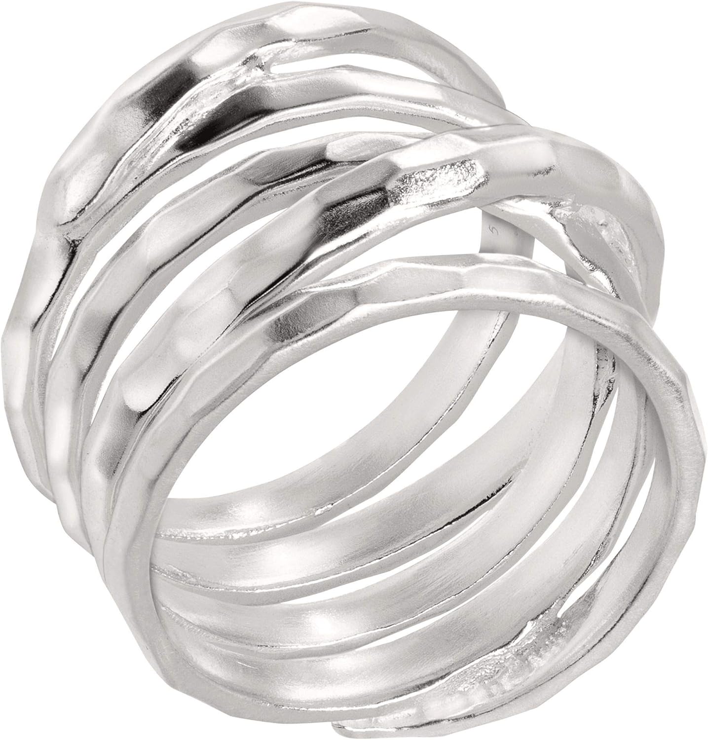 Silpada 'Wrapped Up' Overlapping Textured Band Ring in Sterling Silver: Clothing, Shoes & Jewelry