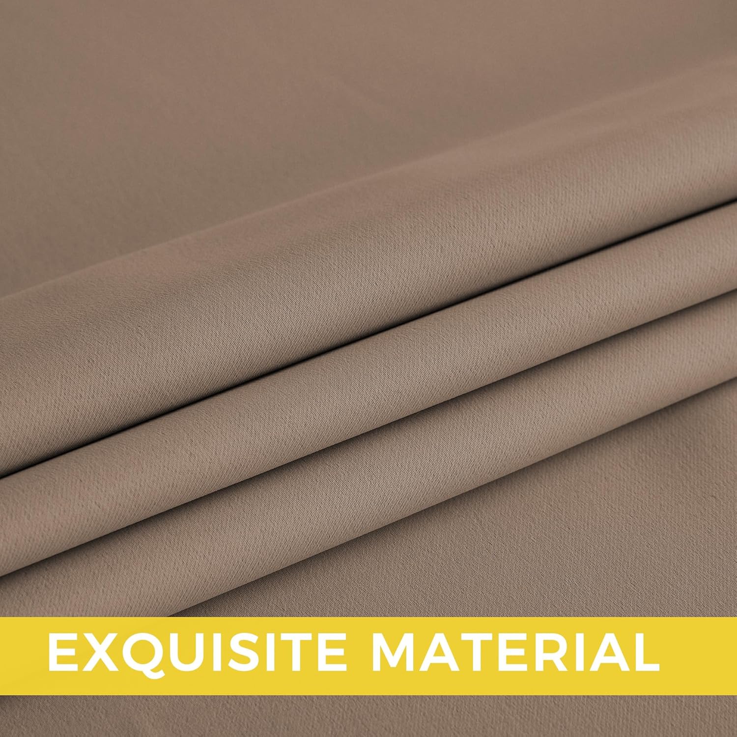 NICETOWN Cappuccino Blackout Curtains for Bedroom 90 inches Long, Thermal Insulated Grommet Curtains for Living Room, Noise Reducing Window Treatment Drapes for Nursery, Laundry, 2 Panels, W52