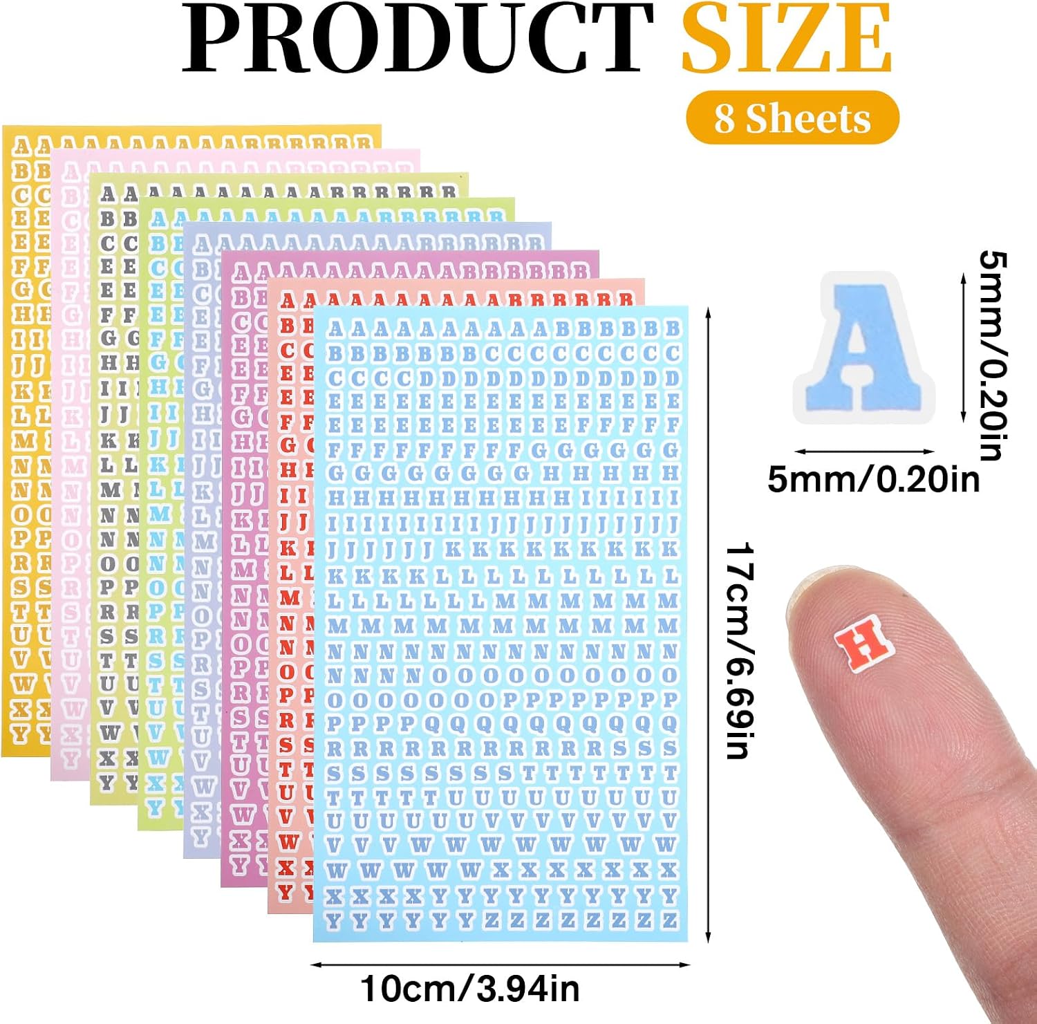 2900 Pcs Alphabet Sticker Small, Mini Alphabet Stickers A-Z 0.2 Inch