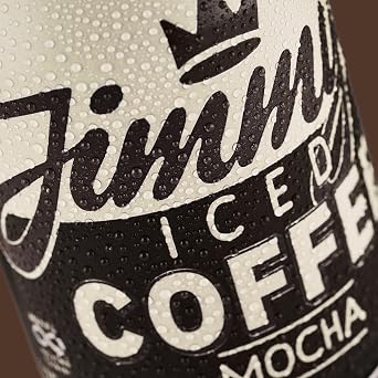 Jimmy’s Iced Coffee Mocha BottleCan 12 x 275ml Multipack (Crate of 12) Cold Chocolate Milk & Coffee Tins Bulk Pack
