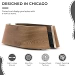 HumanCentric Support vertical pour ordinateur portable en bois de noyer noir, support réglable et dock, support vertical pour ordinateurs portables MacBook Pro et autres ordinateurs portables .5" à 1.5, Compatible avec les cartouches