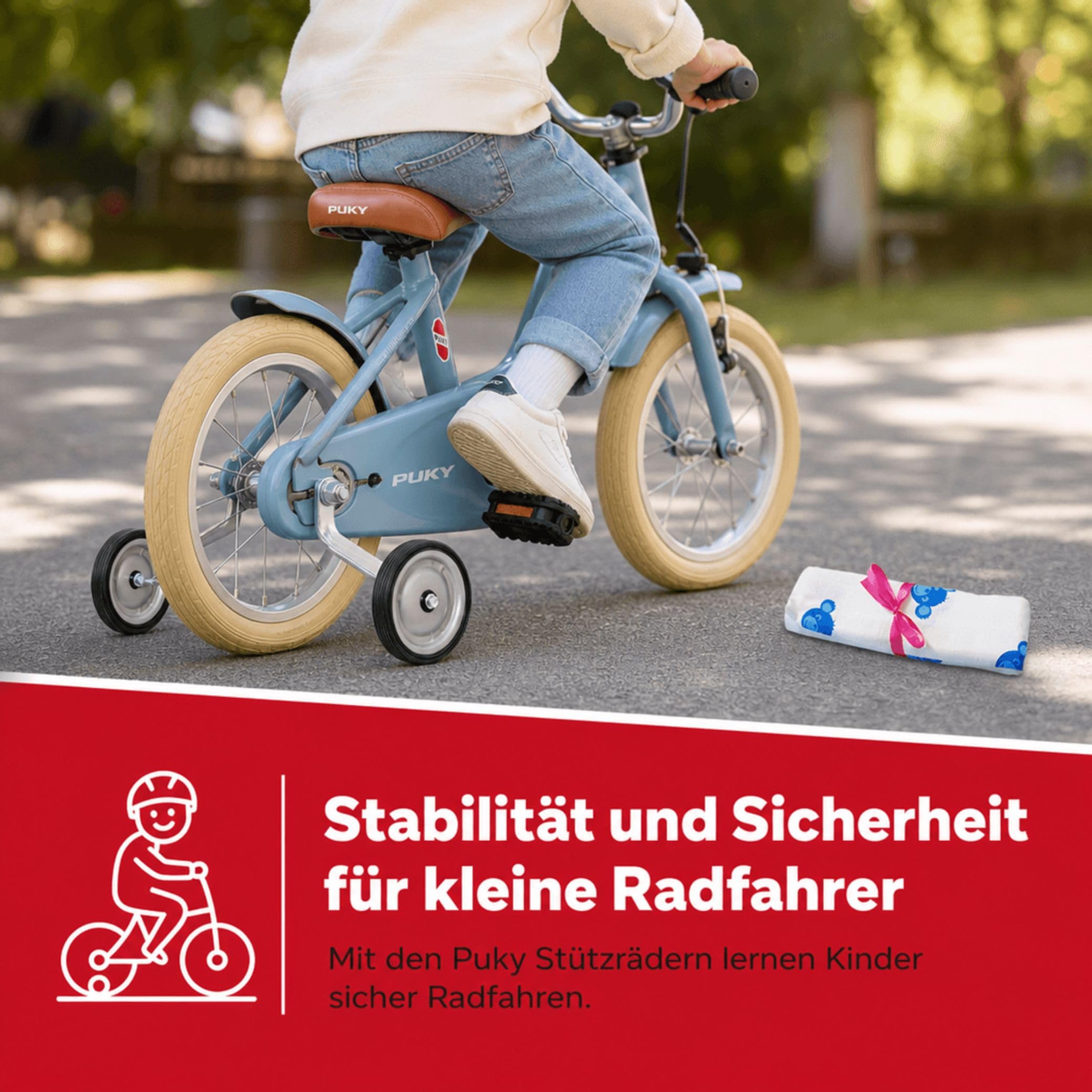 Puky Stützräderset ROOKIE WHEELS | Stützräder passend die idealen Stützräder für alle 12' bzw. 14'-18' Fahrräder | Stützräder Kinderfahrrad aus Alu, Größe:14-18-Zoll