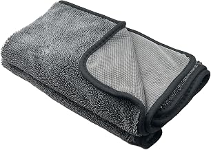2-Piece Super Absorbent Car Wash Towel, Large, Thick, 15.7 x 23.6 inches (40 x 60 cm), Microfiber Cloth, Super Absorbent, Wipe-Up, Large, Car Supplies, Convenient Goods, Microfiber Towel, Car Washing Supplies, Car Accessories, Car Wash Goods (Black Hem, L