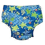 green sprouts Boys\' Snap Reusable Absorbent Swimsuit Diaper, Royal Blue Turtle Journey, 24 M