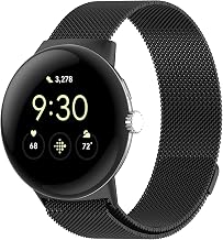 Band for Google Pixel Watch 4 45mm Stainless Steel Metal Adjustable Replacement Strap Soft Breathable Woven Mesh Watch Bands for Pixel Watch 4 45mm Smartwatch