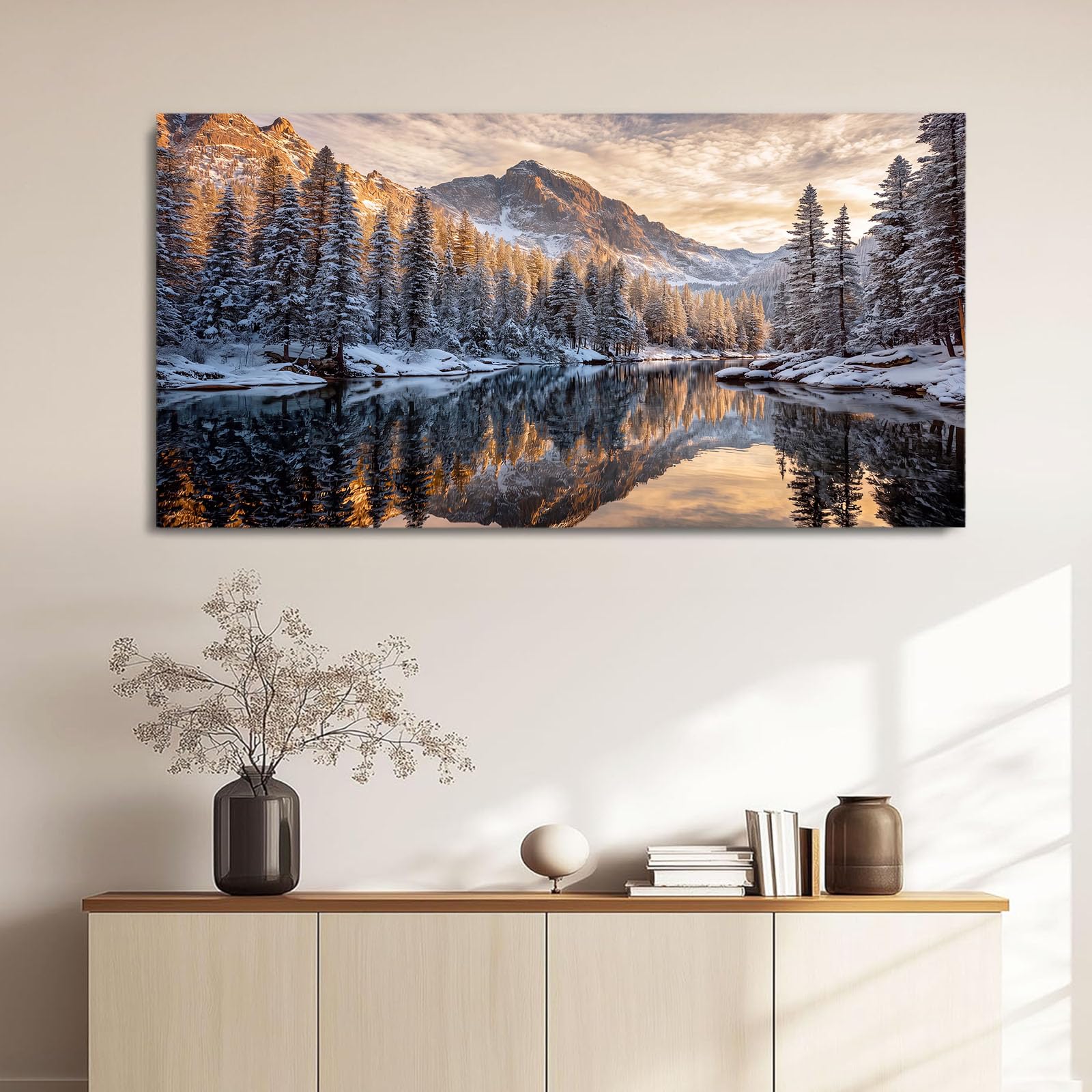 Naturalny krajobraz Mały obraz Dekoracja ścienna, Wielokolorowy, 90 x 60 cm