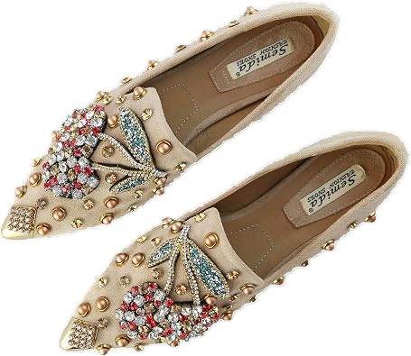 Rhinestone Flats Slip On Pointed Toe 