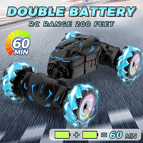 Miniatura 7 de Gesture - Coche de control remoto controlado a mano para niños y niñas de 6 a 12, 2.4 GHz, rotación de 360 , 4WD con detección de gestos RC, auto de