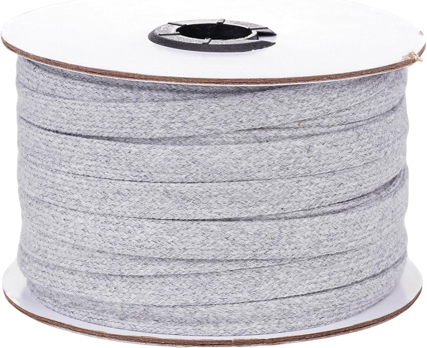 32.8 Yards Flat Drawstring Cotton Cords 3/8 Inch Soft Hollow Soft Drawstring Draw Cord 32-Strand Fine Yarn Sweatpants Sports Sweatshirts Hoodie Shoes Draw Cords Replacement (Light Gray)