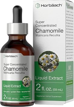 Horbaach Chamomile Extract Liquid | 2 fl oz Tincture | Alcohol Free