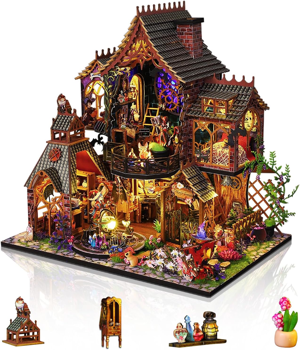 Foyucool DIY Miniature House Kits, Tiny House Kit, Doll House Kits for Adults...