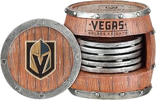 FOCO Chicago Blackhawks NHL 5 Pack Barrel Coasters