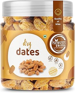 Heaven Bites Yellow Dry Dates 250 GM | Sukha Khajoor | Pila Chuara | Kharik | Fresh, Pure & Natural Dry Fruit Price In India