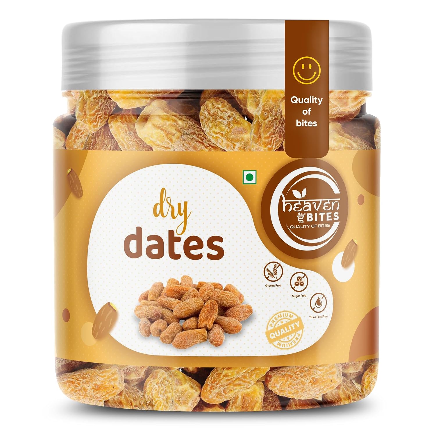 Heaven Bites Yellow Dry Dates 250 GM | Sukha Khajoor | Pila Chuara | Kharik | Fresh, Pure & Natural Dry Fruit